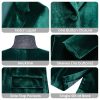 Women's 2 Piece Velvet Suit Notch Lapel One Button Slim Fit Business Party Wedding Tuxedo Blazer Pants Set