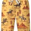 Western Cowboy Hawaiian Shirts and Shorts Set for Men - Funny 1-S