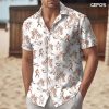 Bigfoot Print Hawaiian Shirt, Tropical Sasquatch Casual Button Shirt, Summer Monster Unique Shirt, Birthday Gifts