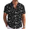 Mens Funny Hawaiian Shirts 3D Graphic Button Down Short Sleeve Tropical Holiday Beach Aloha Shirt