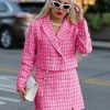 51bKJ8wsnfL.jpg Womens Cropped Tweed Blazer Sets 2 Piece Outfits and Mini Skirt Sets Business Casual Suits