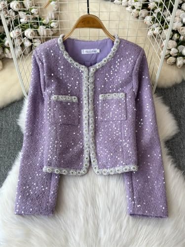 Women's French Skirt Set Heavy Industry Beaded Sequined Temperament Coat Skirt Two-Piece Set