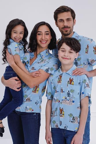 Chewbacca Darth Vader R2-D2 Stormtrooper TIE Fighter X-Wing Matching Family Hawaiian Button Down Shirt Adult