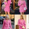 51hgZ-Pd68L.jpg Womens Cropped Tweed Blazer Sets 2 Piece Outfits and Mini Skirt Sets Business Casual Suits