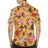 Pineapple Hawaiian Shirt for Men Women, Leopard Pineapple Button Down Shirt Mens Casual Short Sleeve Shirt
