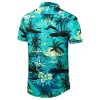 Men's Hawaiian Shirt Short Sleeves Printed Button Down Summer Beach Dress Shirts