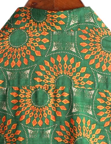 Mens Casual Hawaiian Floral Shirts Short Sleeve Button Down Tropical Shirts Beach Summer Shirts
