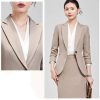 Women's Notch Lapel Collar Slim Fit Suit Jacket Wrap Hip Pencil Skirt 2 Piece Suits Business Office Sets