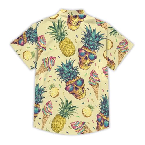 Funny Hawaiian Shirt Summer Beach Tropical Short Sleeve Holiday Print Aloha Shirt Casual Button Down Shirt