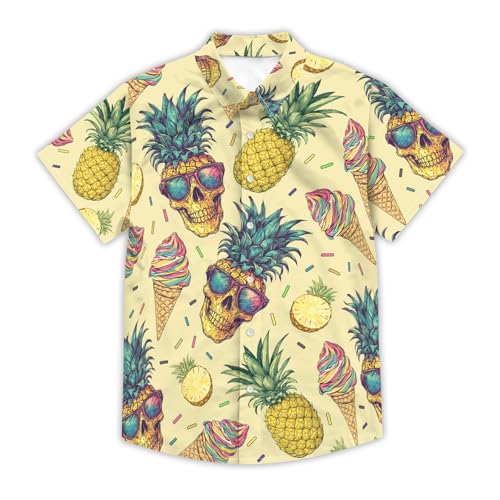 Funny Hawaiian Shirt Summer Beach Tropical Short Sleeve Holiday Print Aloha Shirt Casual Button Down Shirt