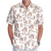 Bigfoot Print Hawaiian Shirt, Tropical Sasquatch Casual Button Shirt, Summer Monster Unique Shirt, Birthday Gifts