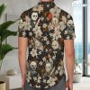 Mens Halloween Hawaiian Shirt, Horror Friends Shirts for Men Women Short Sleeve