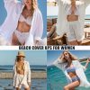 Womens Linen Button Down Shirt Casual Long Sleeve Cotton Blouse Loose Fit Collared Work Gauze Tops with Pocket