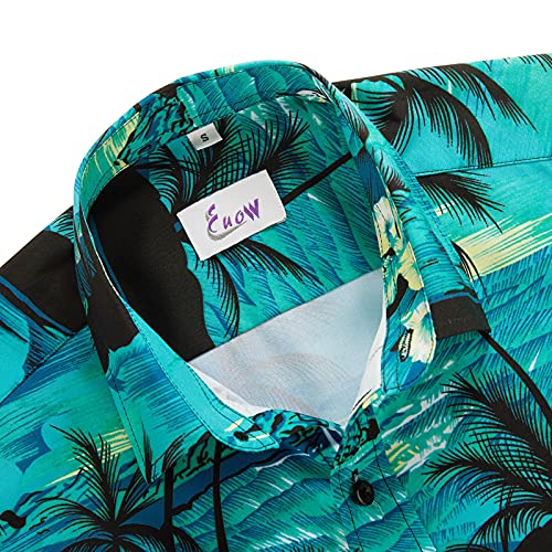 Men's Hawaiian Shirt Short Sleeves Printed Button Down Summer Beach Dress Shirts