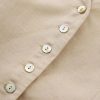 Retro Linen Women Suits Blue Sleeveless Button Vest Tops Wide Leg Pants Sets 2 Pieces Outfits Femme