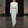 Women's Skirt Suit Spring Autumn Cropped Stand Collar Long Sleeve Top Slim Fit Skirt 2 Piece Set