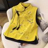 Chinese style women's clothing retro embroidered vest short coat improved suit top