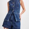 Two Piece Sets for Women Summer Vest Outfits Denim Suiting